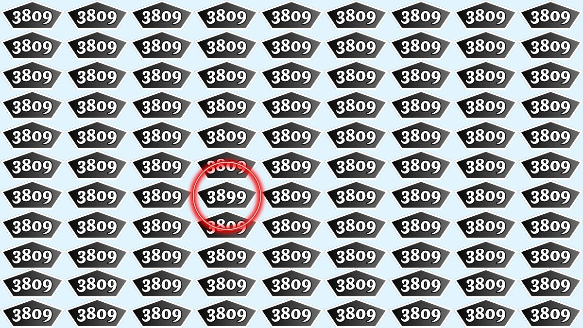 Optical Illusion Puzzle IQ Test: Within 8 Seconds Spot The Number 3899 among 3809