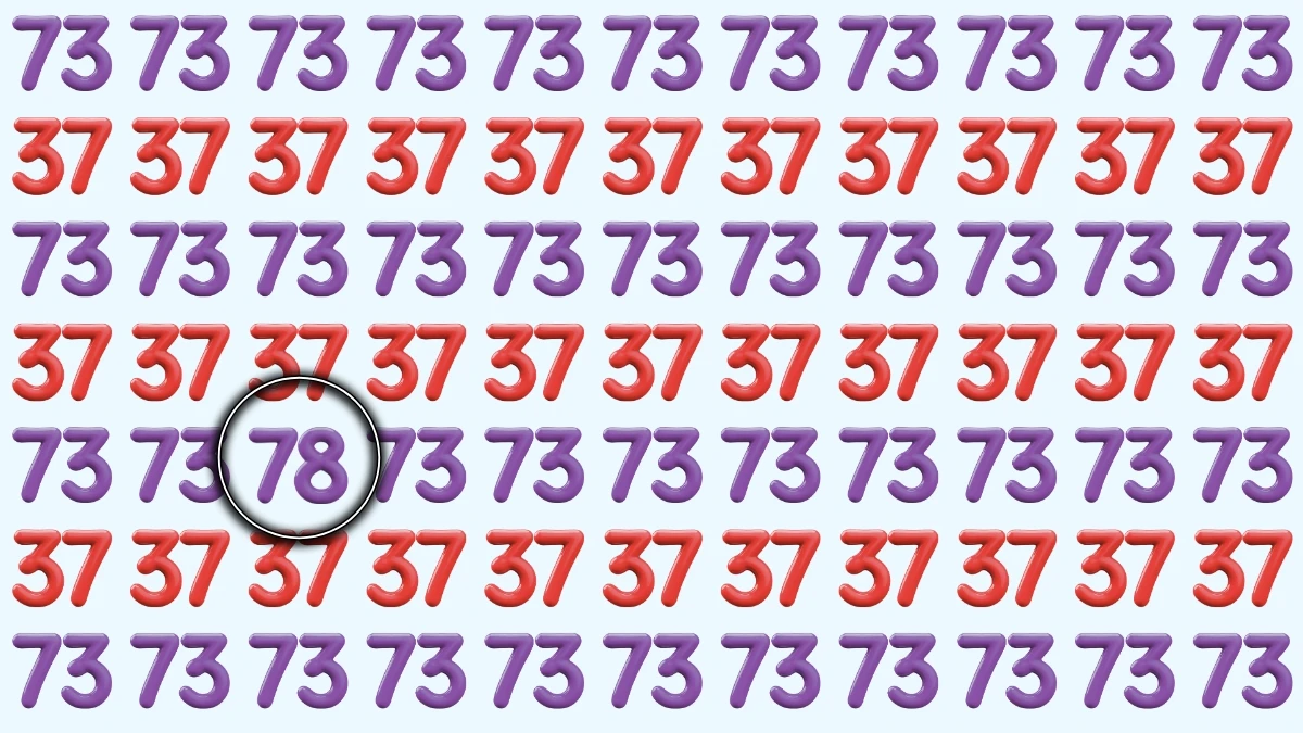 Optical Illusion: Within 10 Seconds Spot The Number 78 among 73 and 37