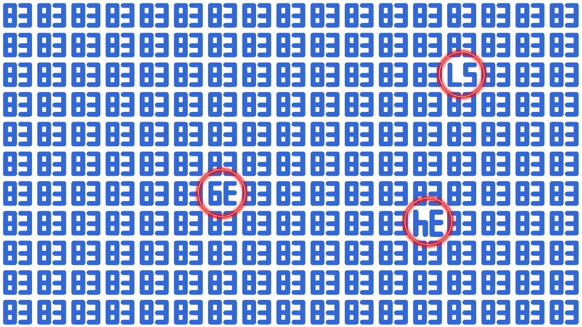 Optical Illusion: Within 12 Seconds Spot The 3 Inverted Numbers among 83s