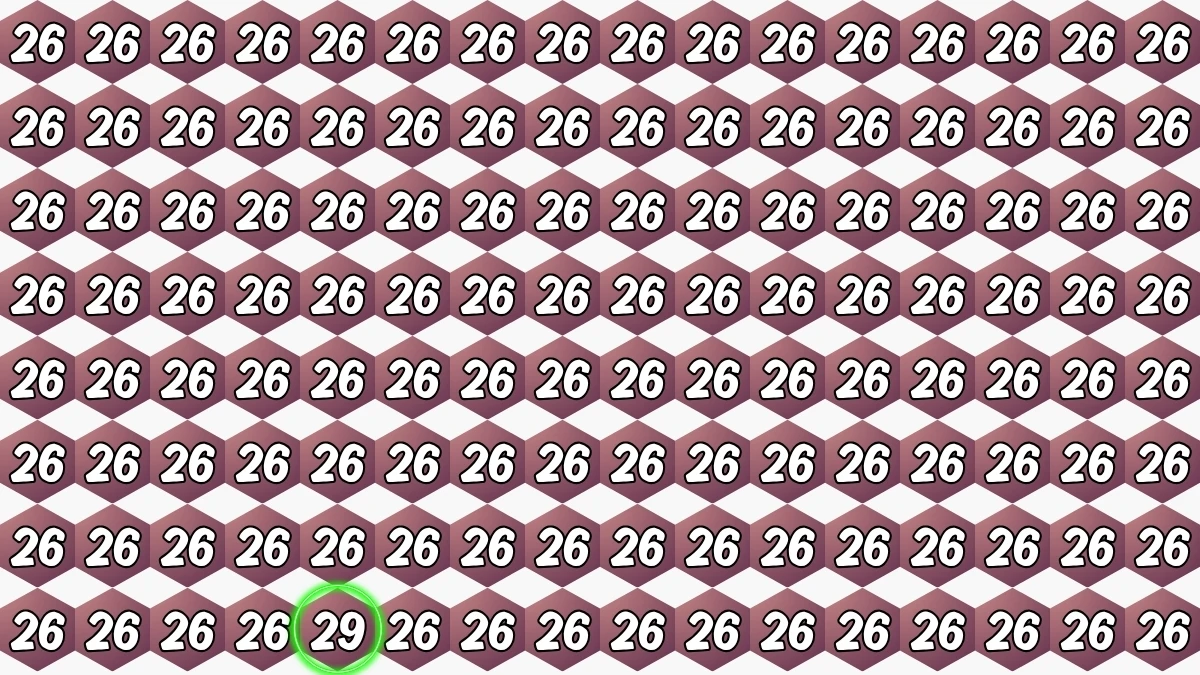 Optical Illusion: You will be renamed a genius if you can spot hidden number 29 among 26 within 6 seconds!