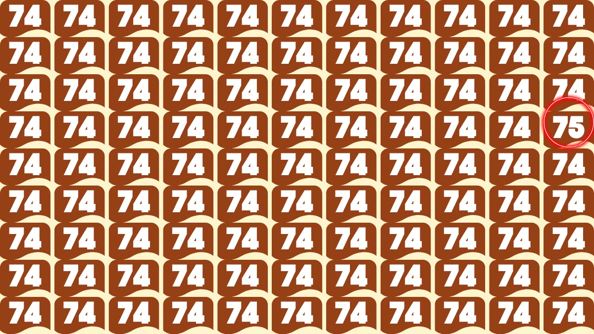 Optical Illusion: You will be renamed a genius if you can spot hidden number 74 among 75 within 8 seconds!