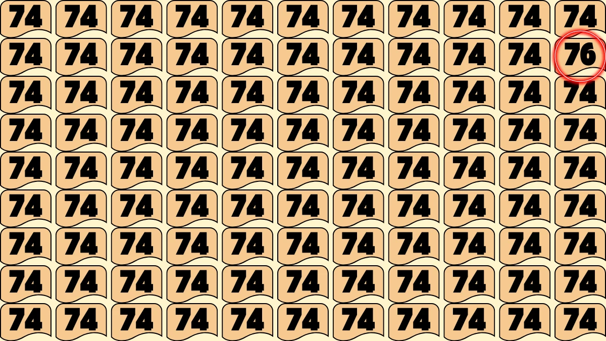 Optical Illusion: You will be renamed a genius if you can spot hidden number 76 among 74 within 7 seconds!