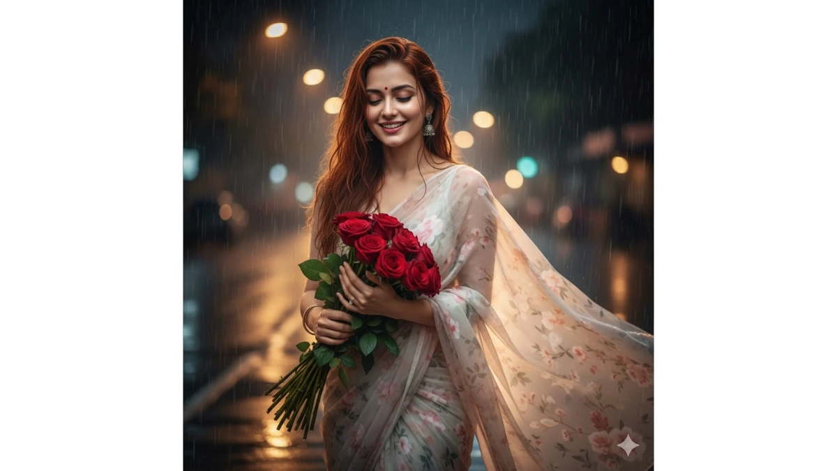 10 Trending Google Gemini AI Photo Editing Prompts for Girls to Create Rainy City Retro Style Portrait