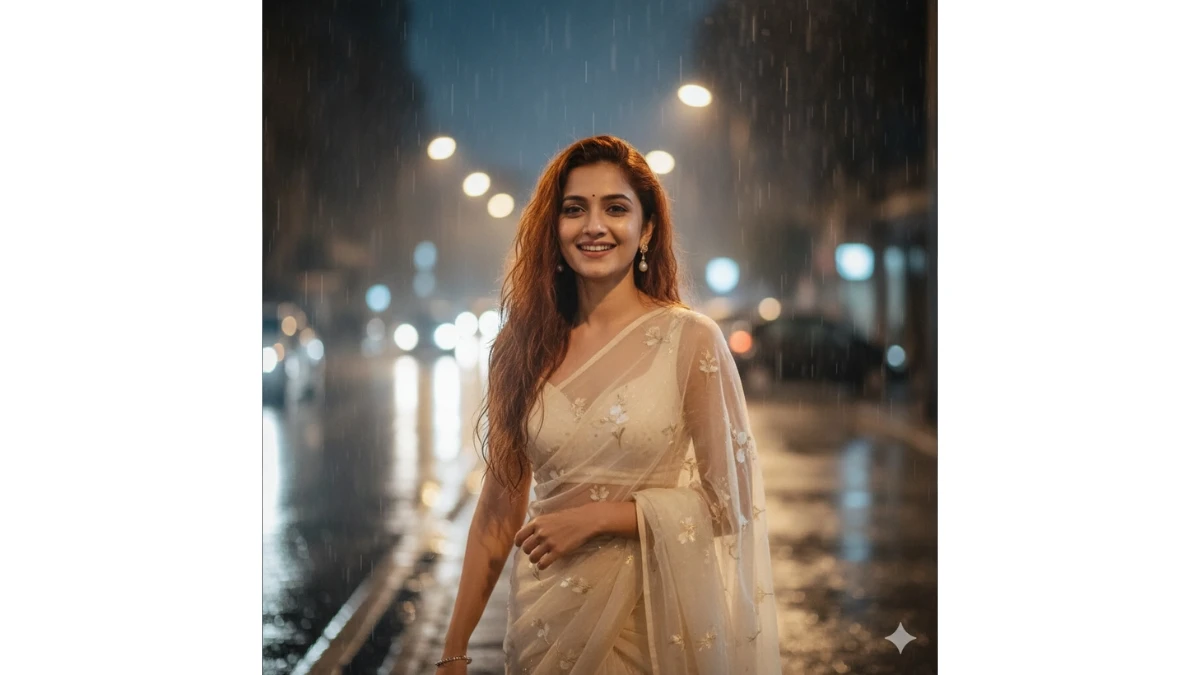 10 Trending Google Gemini AI Photo Editing Prompts for Girls to Create Rainy City Retro Style Portrait
