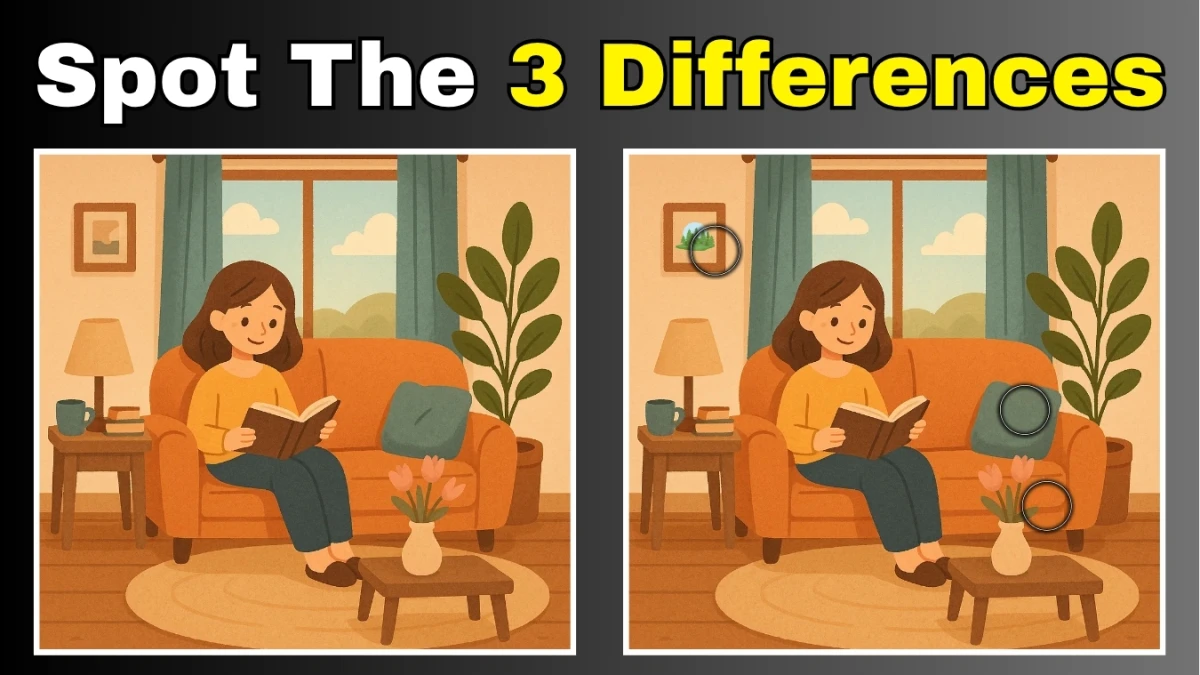 Spot the Difference: Can you spot 3 differences between the two images in 9 seconds?