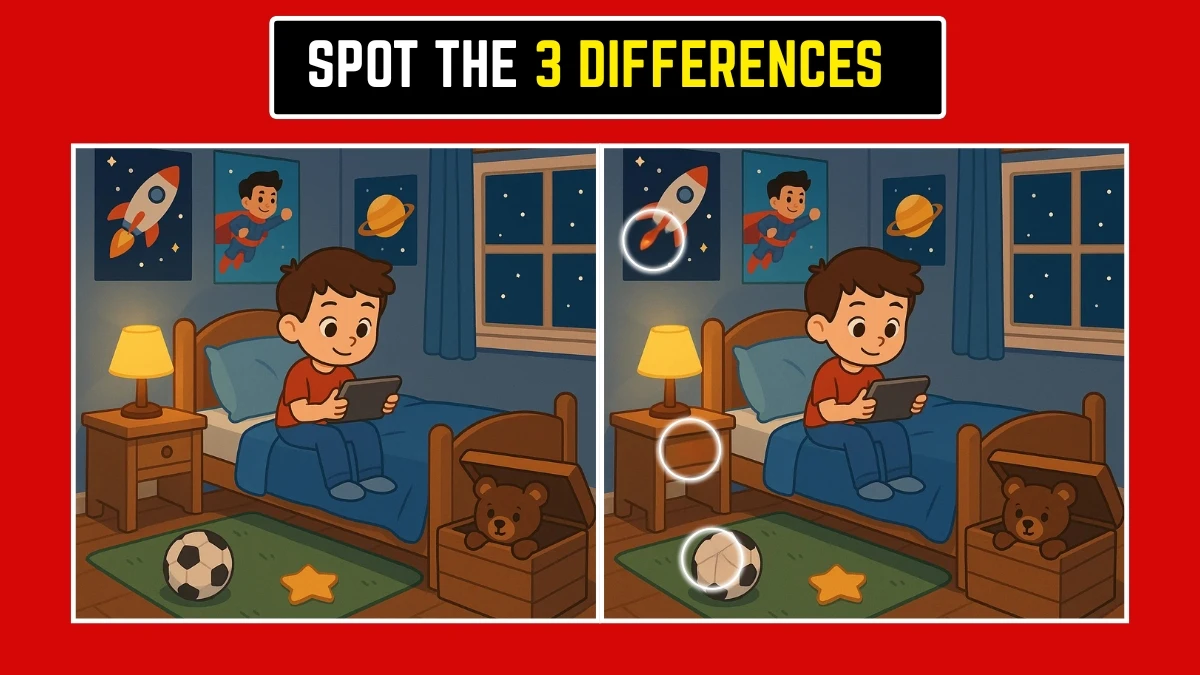 Spot The Difference: Do You Have an Eagle Eye? Test Your Observation Skills! Find 3 Differences in 15 Secs