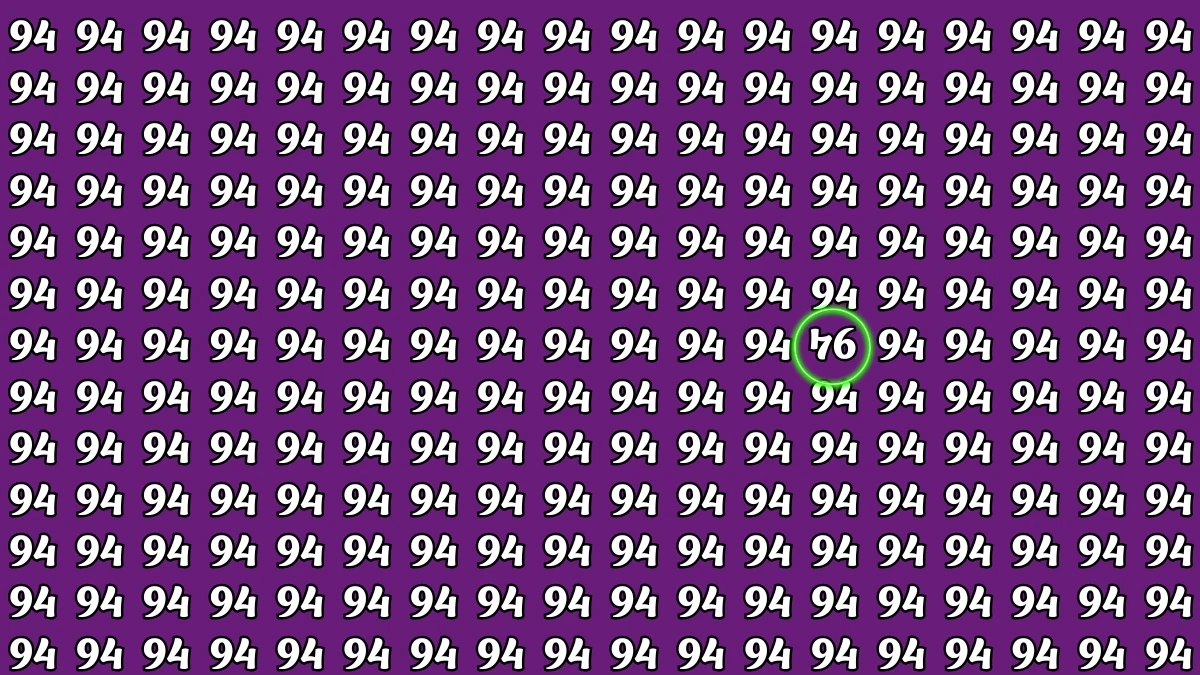 Optical Illusion IQ Test: Are You A Genius? Within 6 Seconds Spot The Inverted 94 among 94