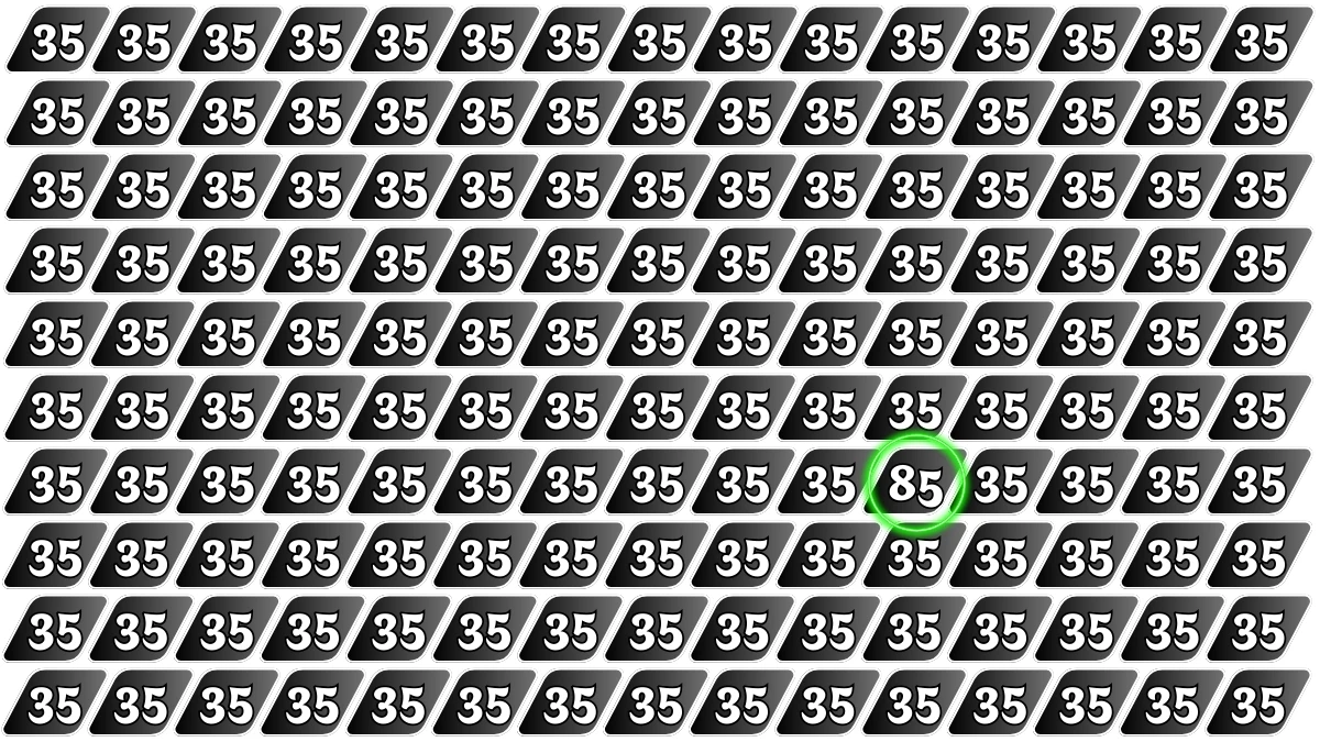Optical Illusion Find it Out: Within 5 Seconds Spot The Number 85 among 35