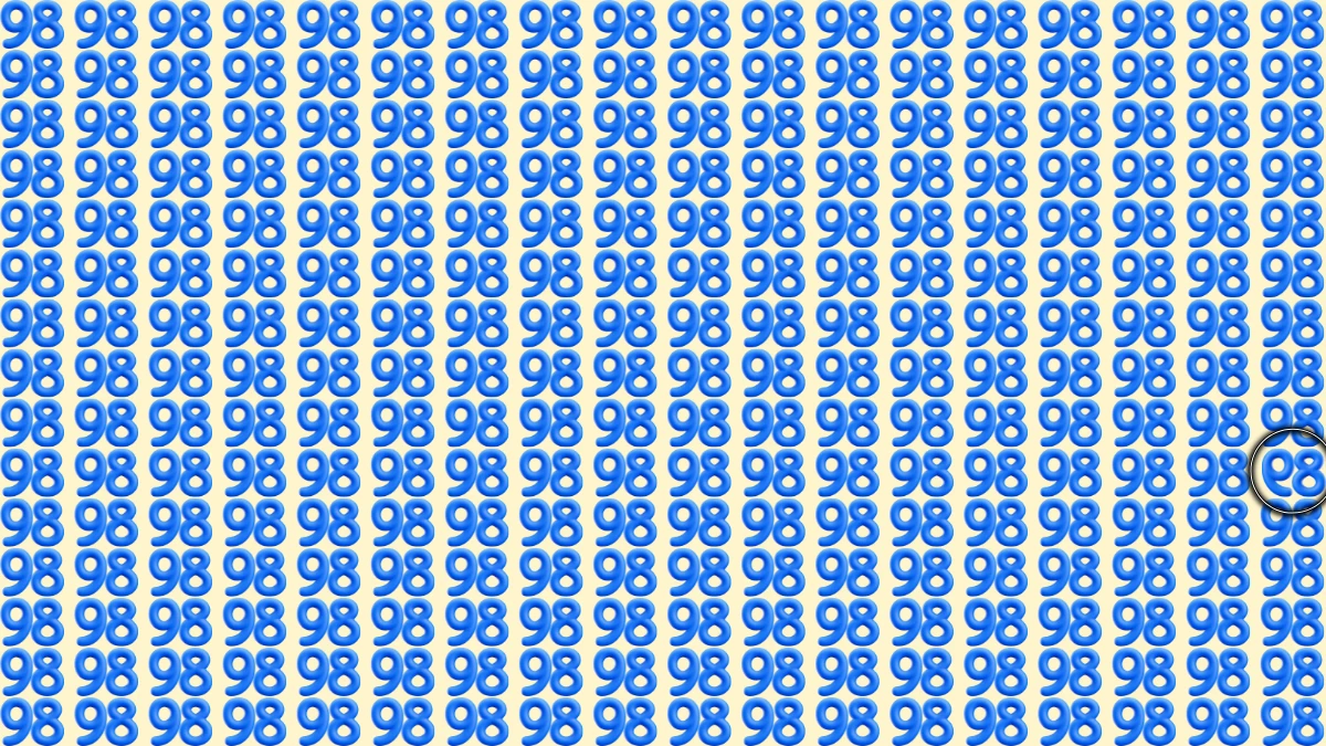 You have a high IQ and hawk-like eyesight if you can spot Inverted 89 out of 98 in 9 seconds!