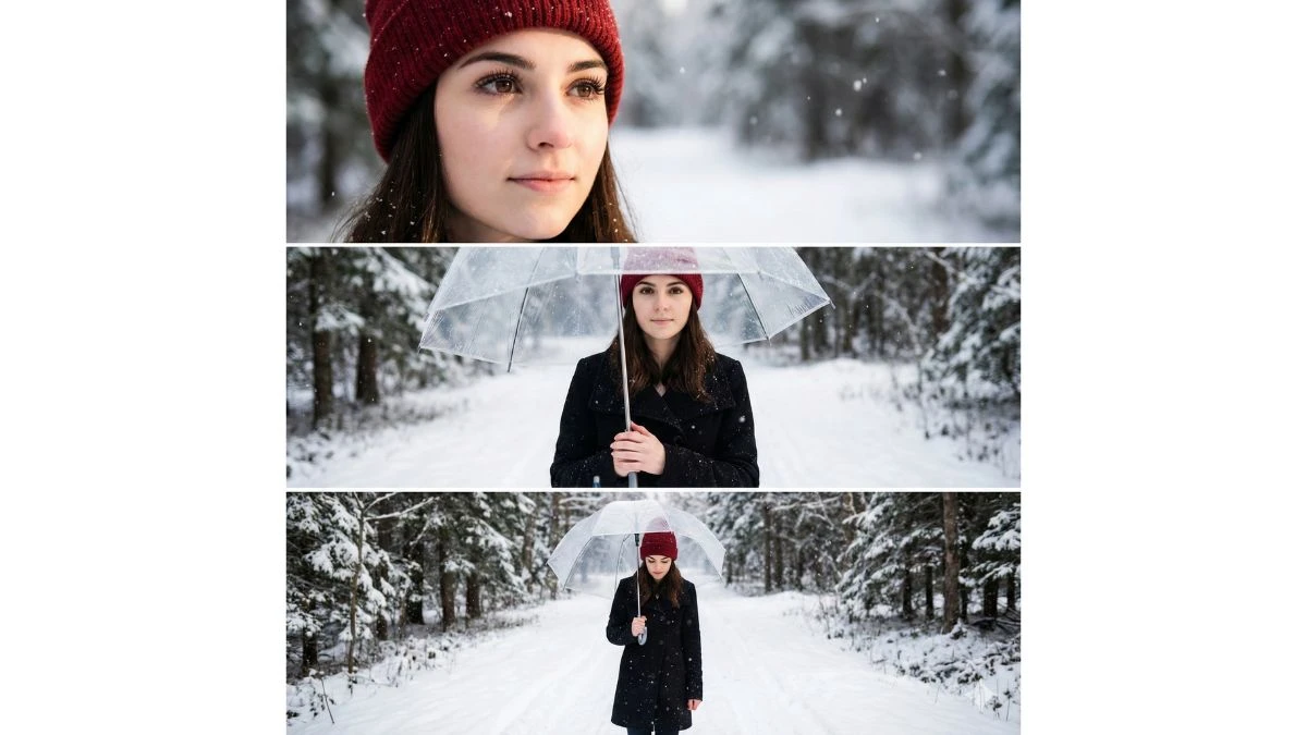 15 Viral Google Gemini AI Snow Photo Editing Prompts for Girls to Create Cinematic 3-Layer Winter Portraits