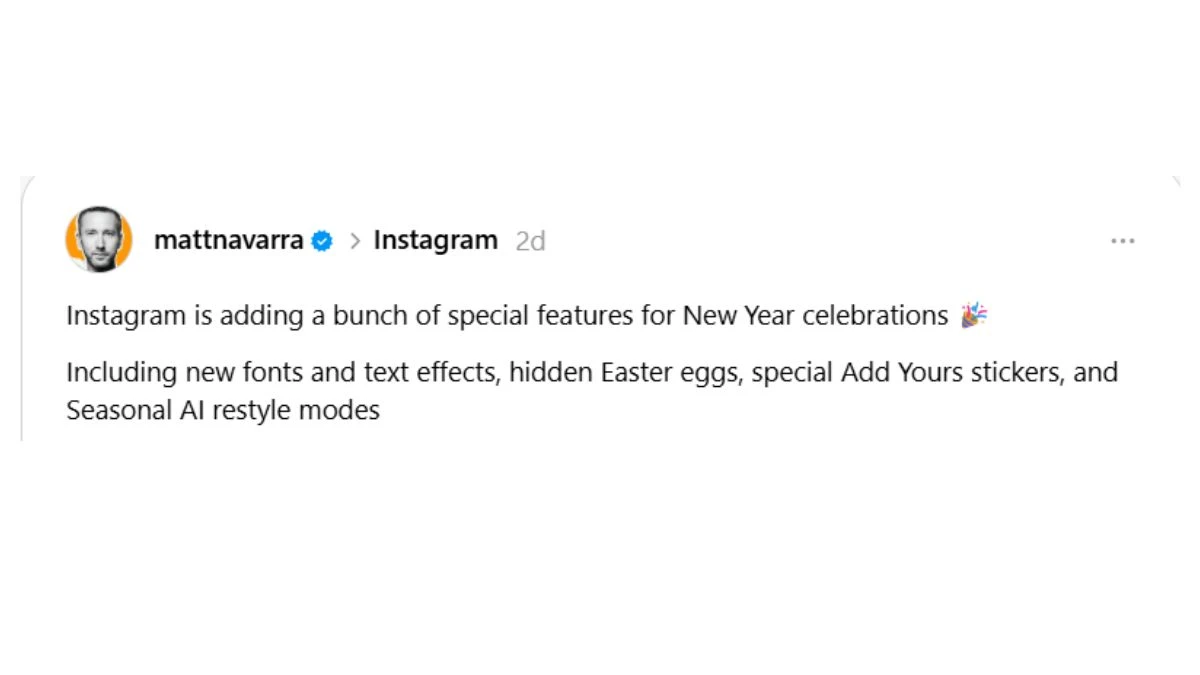 Instagram Adds Custom New Year Effects: How to Use Them in Stories and Reels