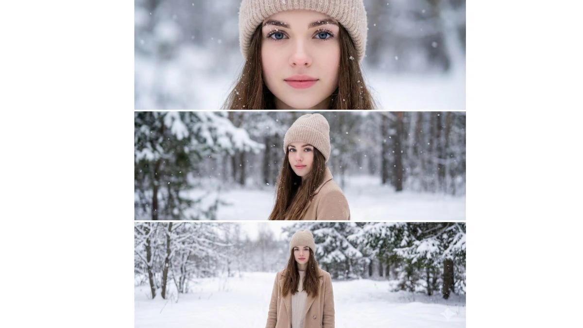 15 Viral Google Gemini AI Snow Photo Editing Prompts for Girls to Create Cinematic 3-Layer Winter Portraits
