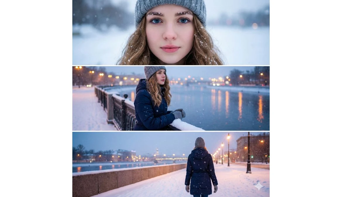 15 Viral Google Gemini AI Snow Photo Editing Prompts for Girls to Create Cinematic 3-Layer Winter Portraits