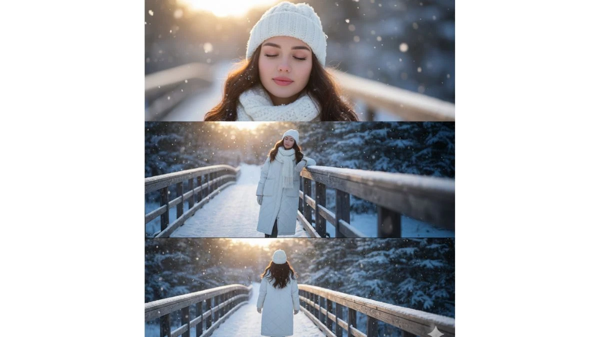 15 Viral Google Gemini AI Snow Photo Editing Prompts for Girls to Create Cinematic 3-Layer Winter Portraits