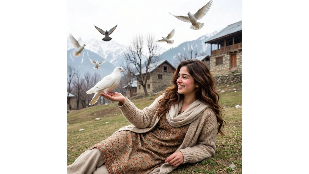 13 Unique Google Gemini AI Photo Editing Prompts for Girls to Create Realistic Kashmiri Village Portraits with Pigeons