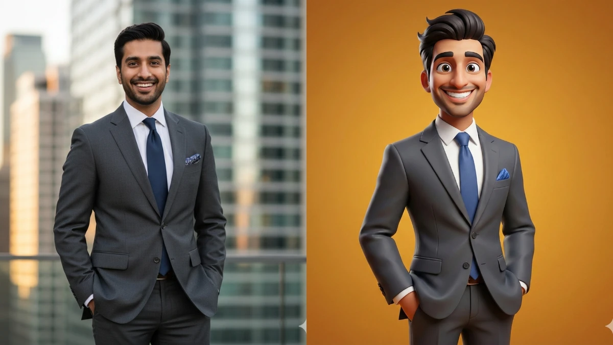 Hình 3: Gemini Nano Banana Pro Prompts: Hô biến ảnh chân dung thành biếm họa 3D chỉ trong tích tắc