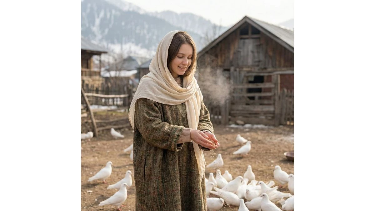 13 Unique Google Gemini AI Photo Editing Prompts for Girls to Create Realistic Kashmiri Village Portraits with Pigeons