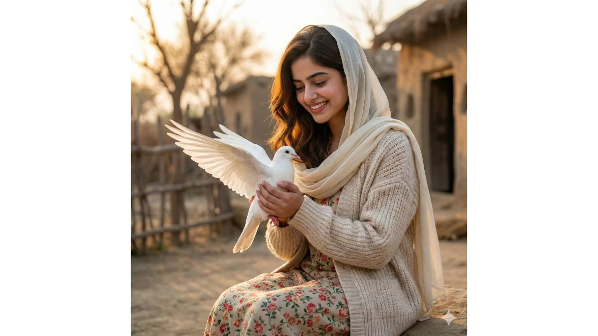 13 Unique Google Gemini AI Photo Editing Prompts for Girls to Create Realistic Kashmiri Village Portraits with Pigeons