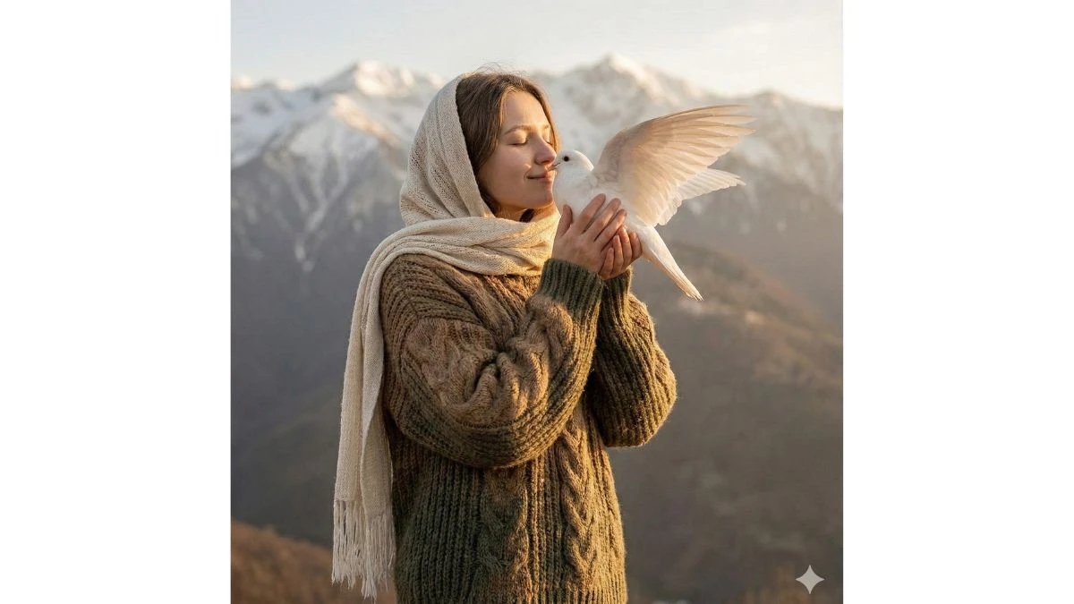 13 Unique Google Gemini AI Photo Editing Prompts for Girls to Create Realistic Kashmiri Village Portraits with Pigeons