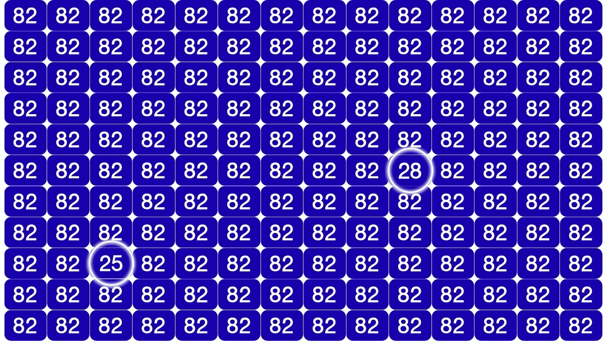Optical Illusion Test Your Vision: Only Eagle Eyes Can Find 28 & 25 Hidden Among 82 in 7 Seconds!