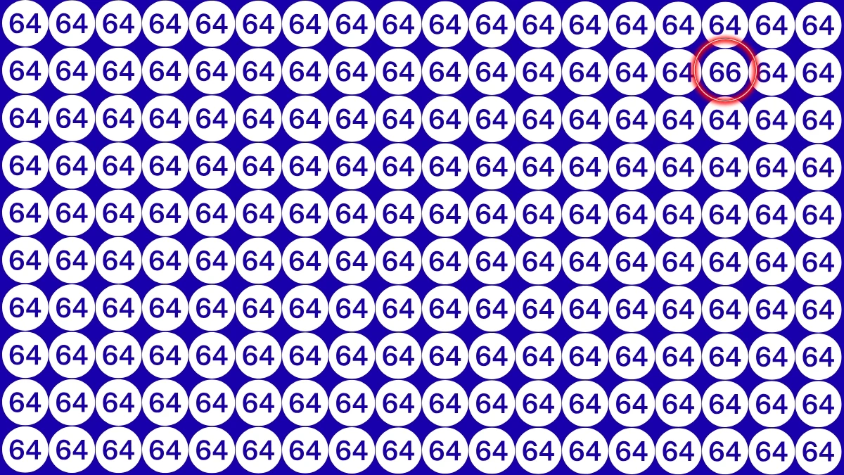 Only Sharp Eyes Can Spot the Hidden 66 Among 64 — Can You Find It in 7 Seconds?