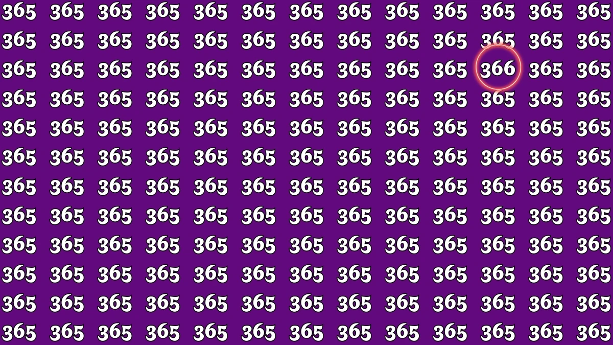 Optical Illusion 8 Seconds Challenge: Only People with Eagle Eyes Can spot the Number 366