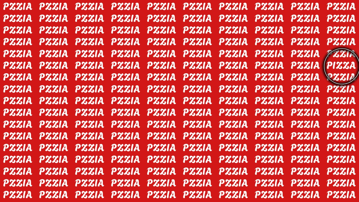 Visual Illusion: Within 6 Seconds Spot the Word PZZIA among PIZZA