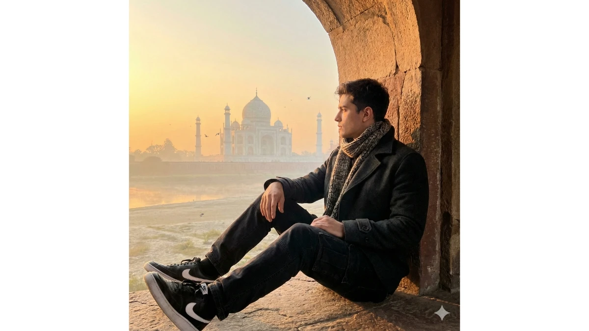 15 Google Gemini AI Photo Editing Prompts for Men to Create Ultra-Realistic Golden Hour Taj Mahal Portraits