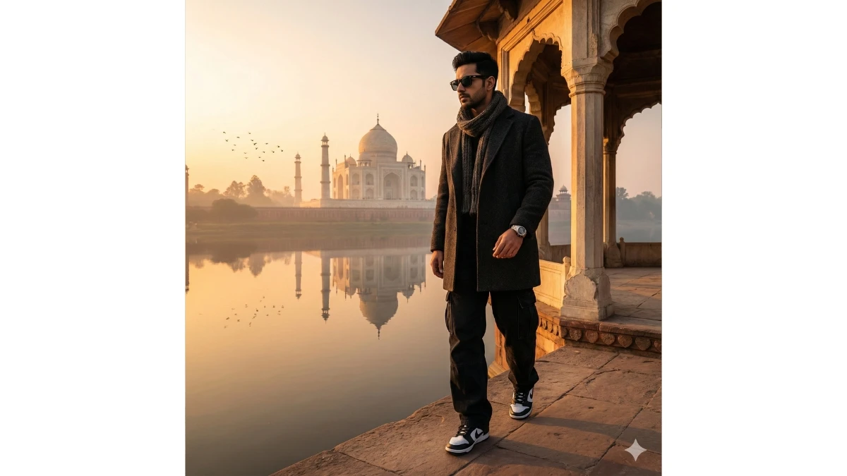 15 Google Gemini AI Photo Editing Prompts for Men to Create Ultra-Realistic Golden Hour Taj Mahal Portraits
