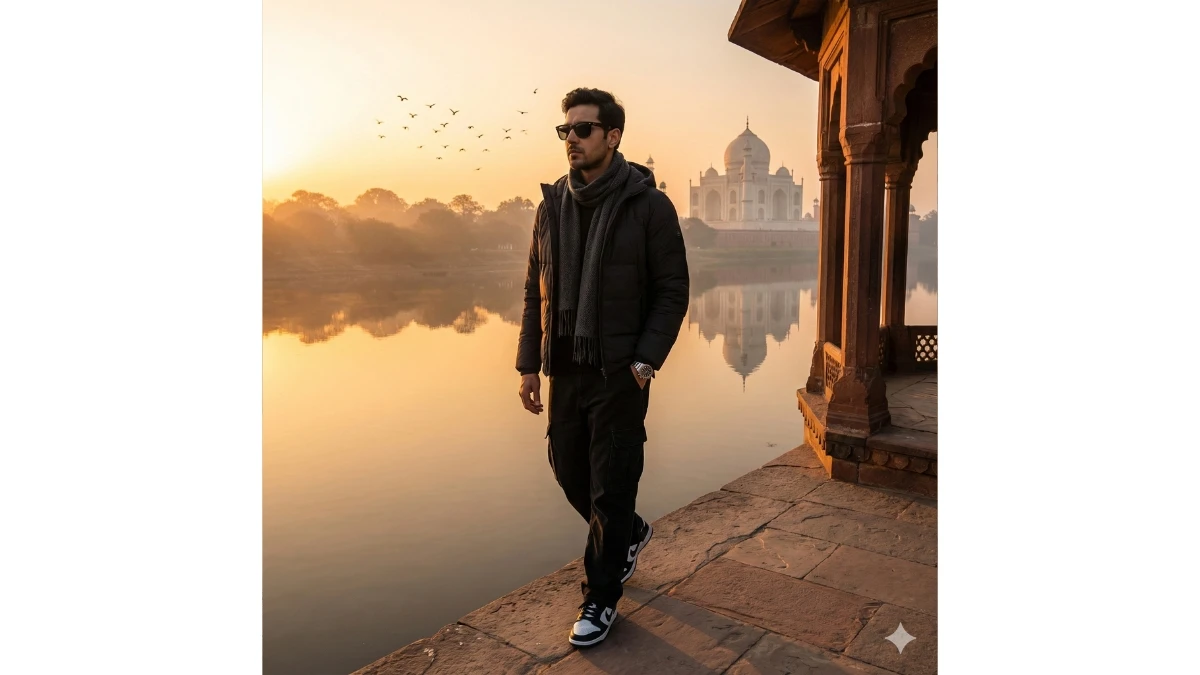 15 Google Gemini AI Photo Editing Prompts for Men to Create Ultra-Realistic Golden Hour Taj Mahal Portraits