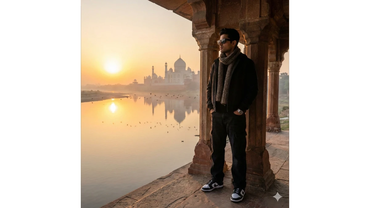 15 Google Gemini AI Photo Editing Prompts for Men to Create Ultra-Realistic Golden Hour Taj Mahal Portraits