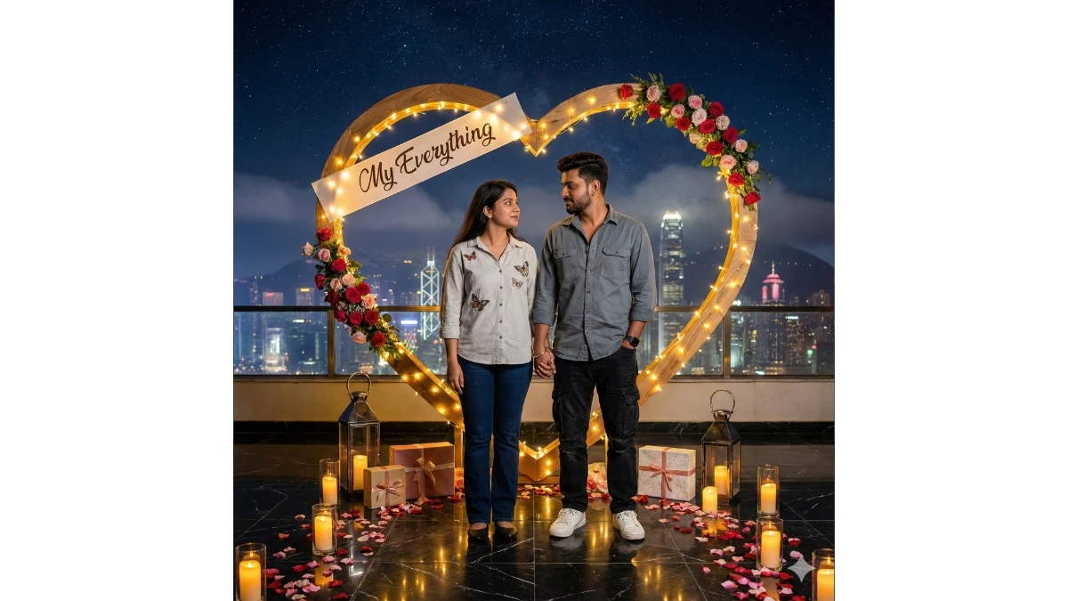 10 Google Gemini AI Photo Editing Prompts for Couples: Create Cinematic Viral Ultra-Realistic Heart-Frame Love Portraits