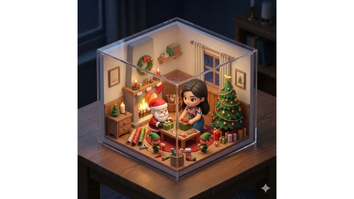 Google Gemini AI Photo Editing Prompts to Create Micro Diorama–Style Holiday Scenes