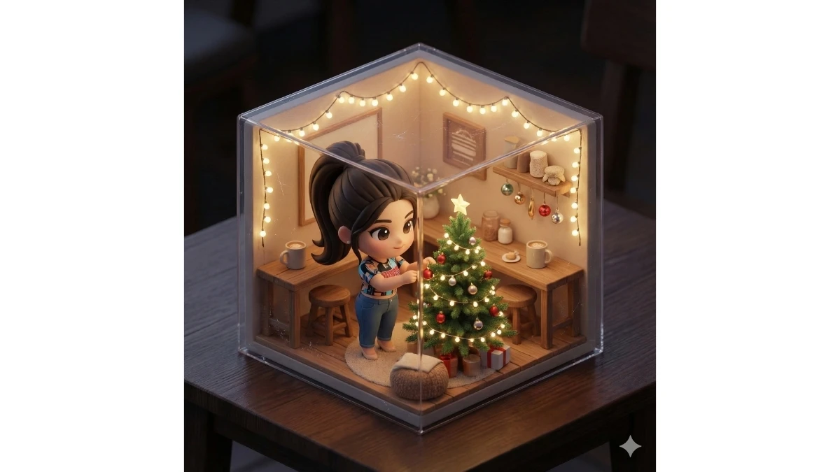 Google Gemini AI Photo Editing Prompts to Create Micro Diorama–Style Holiday Scenes