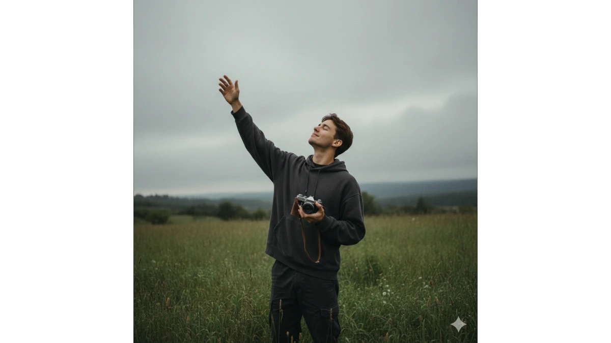 10 Cinematic Google Gemini AI Photo Editing Prompts for Boys to Create Moody Outdoor Portraits in Lush Green Fields