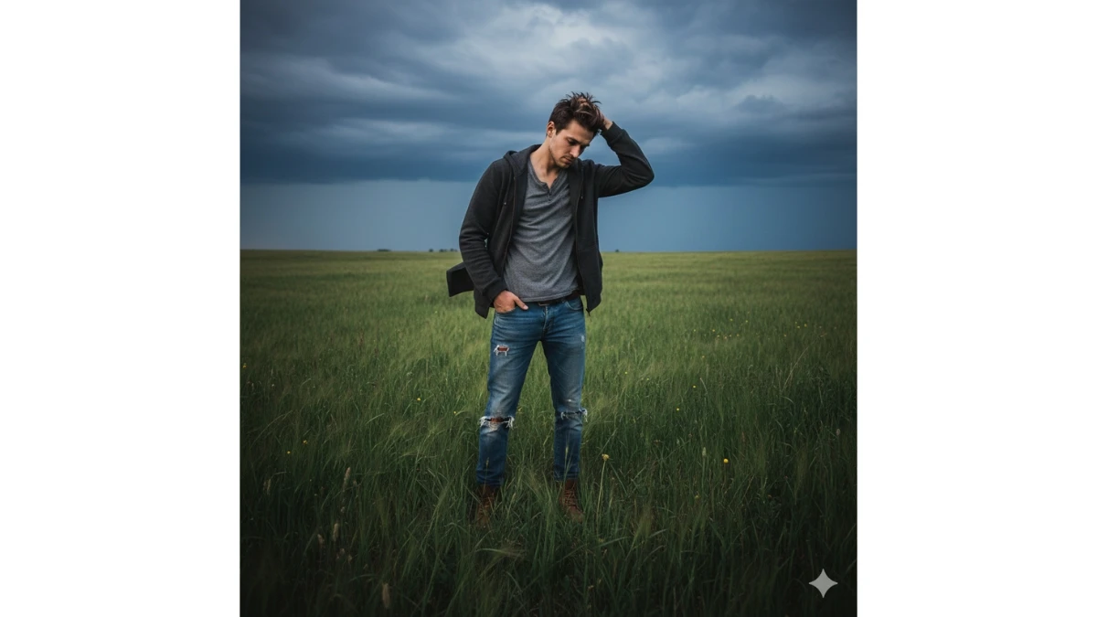 10 Cinematic Google Gemini AI Photo Editing Prompts for Boys to Create Moody Outdoor Portraits in Lush Green Fields