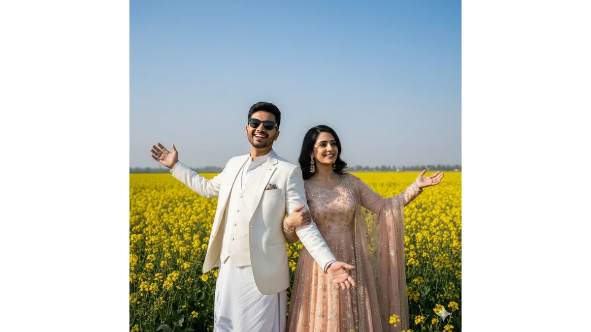 10 Google Gemini AI Photo Editing Prompts for Couples to Create Stunning Mustard Field Cinematic Masterpieces in seconds