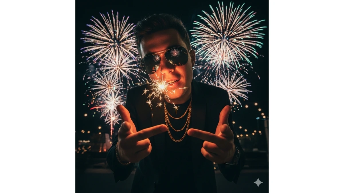 10 New Year Party Gemini AI Photo Editing Prompts for Boys: 2026 Fireworks, Confetti & Viral DP Looks
