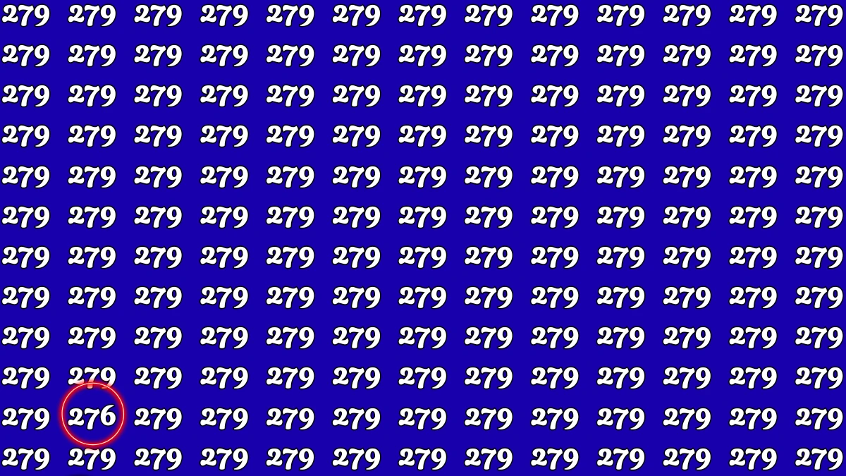 Optical Illusion 8 Seconds Challenge: Only People with Eagle Eyes Can spot the Number 276