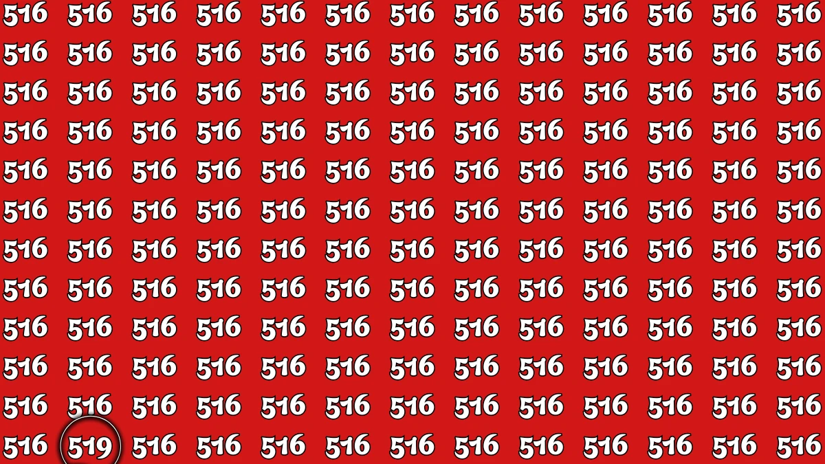 Optical Illusion 8 Seconds Challenge: Only People with Eagle Eyes Can spot the Number 519