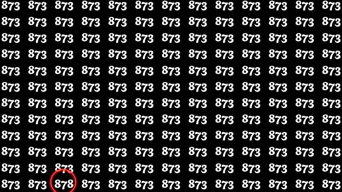 Optical Illusion 8 Seconds Challenge: Only People with Eagle Eyes Can spot the Number 878