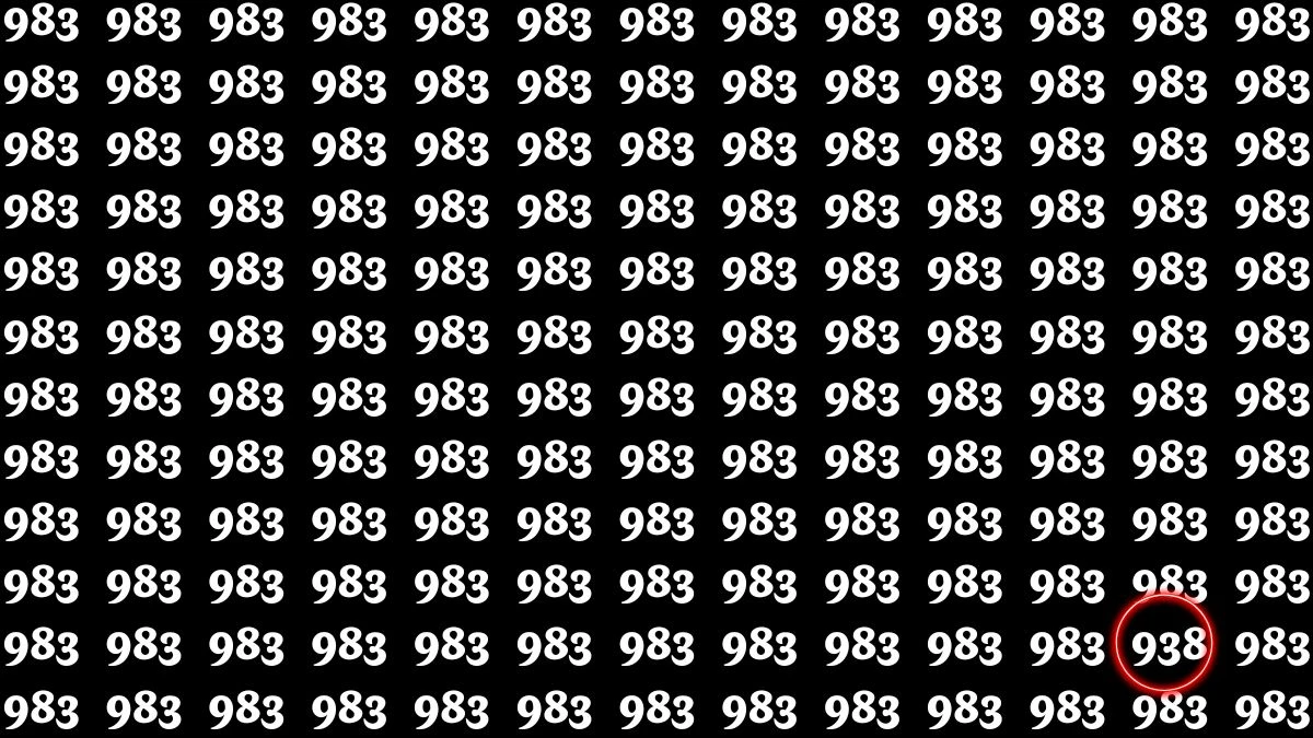 Optical Illusion 8 Seconds Challenge: Only People with Eagle Eyes Can spot the Number 938