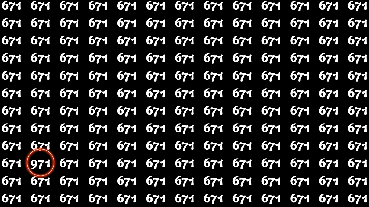 Optical Illusion 8 Seconds Challenge: Only People with Eagle Eyes Can spot the Number 971