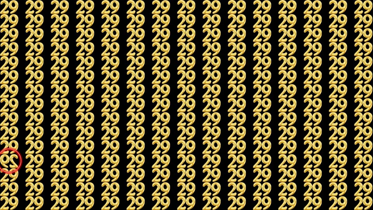 Optical Illusion: Are You A Genius? Within 9 Seconds Spot The Inverted 29 among 29