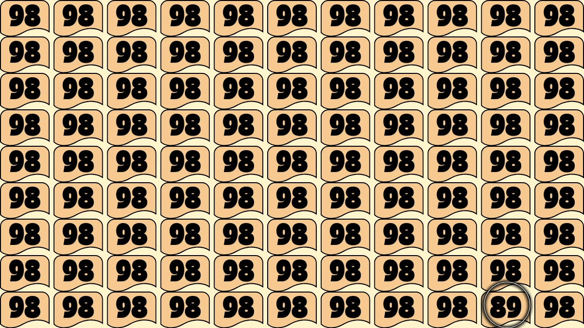 Optical Illusion Find it Out: Within 5 Seconds Spot The Number 89 among 98
