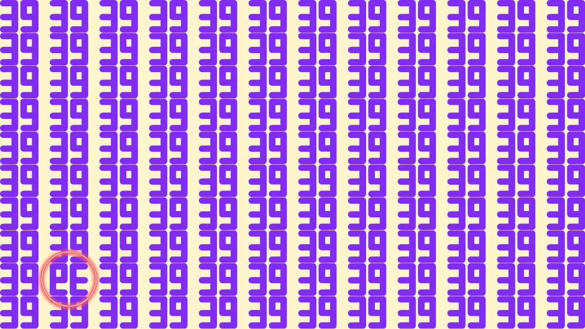 Optical Illusion IQ Test: Are You A Genius? Within 5 Seconds Spot The Inverted 39 among 39