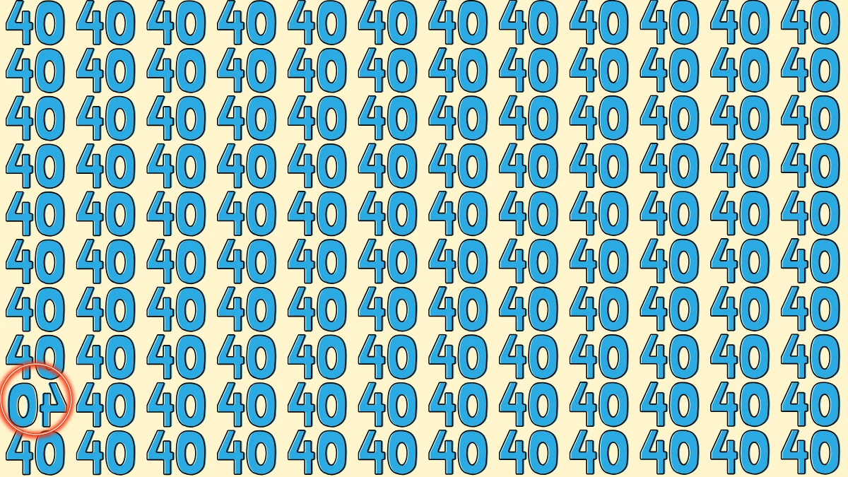 Optical Illusion IQ Test: Are You A Genius? Within 5 Seconds Spot The Inverted 40 among 40