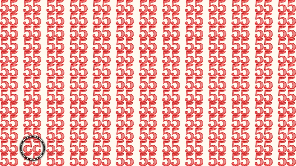 Optical Illusion IQ Test: Are You A Genius? Within 5 Seconds Spot The Inverted 55 among 55