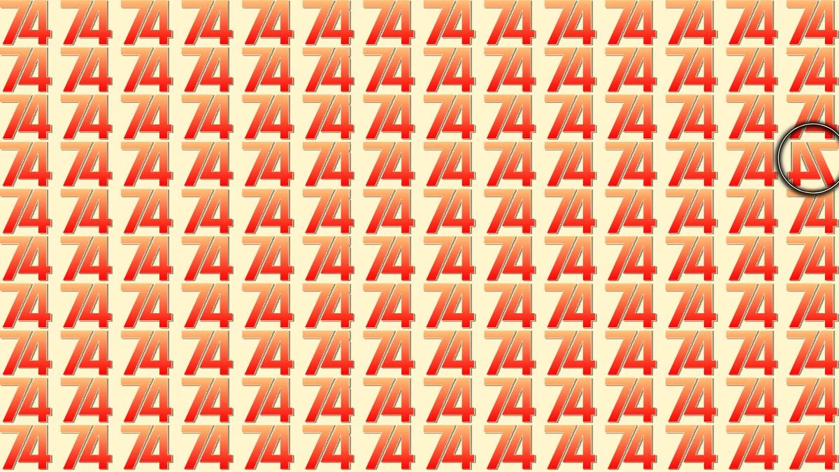 Optical Illusion IQ Test: Are You A Genius? Within 5 Seconds Spot The Inverted 74 among 74