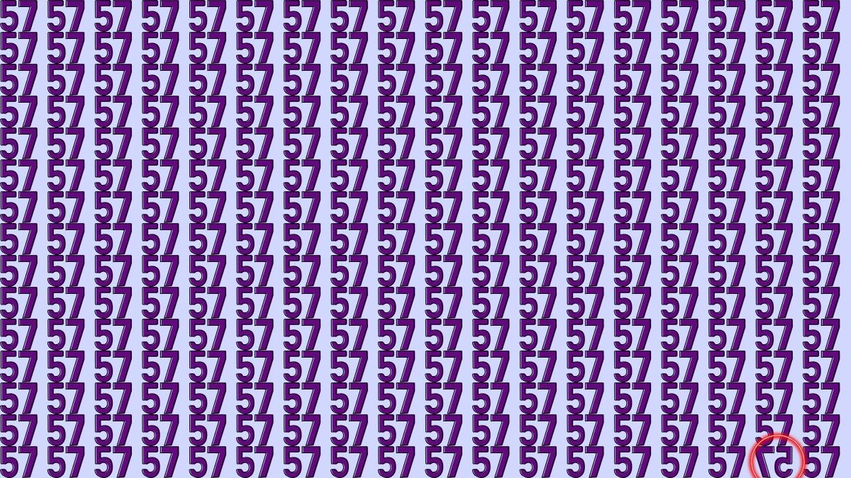 Optical Illusion IQ Test: Are You A Genius? Within 7 Seconds Spot The Inverted 57 among 57